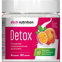 Дренажный напиток со вкусом персик-маракуйя Detox aTech Nutrition 80 гр.