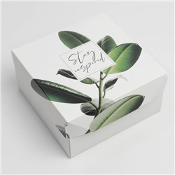 Коробка складная «Листья», 17 × 9 × 17 см