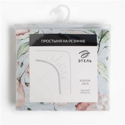 Простыня Этель Flowers 160х200х25, поплин, 125 г/м2