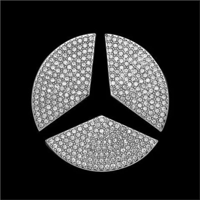Наклейка логотип со стразами на руль Mercedes-Benz