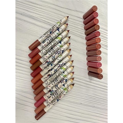 Набор карандашей для губ разных оттенков 12шт violet lipstick
