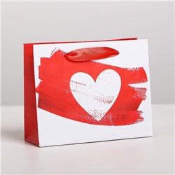 Пакет подарочный ламинированный горизонтальный «Love», S 15 x 12 × 5,5 см