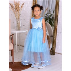 Голубое нарядное платье для девочки 82882-ДН18