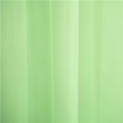 Тюль вуаль однотонная 145х260 см, светло-зелёный, 100% п/э