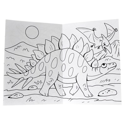 Маленькая раскраска «Динозаврики», А5