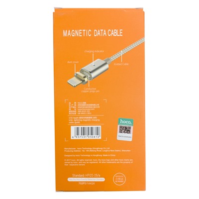 Магнитный USB-data-кабель hoco U16 Lightning