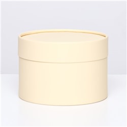 Подарочная коробка "Крема" кремовая,завальцованная без окна, 16х10,5 см