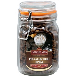Dolche Vita. Ирландский крем кофе в зернах 240 гр. стекл.банка