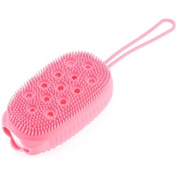 Щетка силиконовая Bubbles Bath Brush розовая
