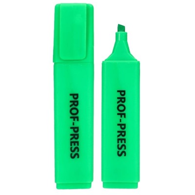 Канцелярский текстмаркер Prof-Press зеленый, 2-5 мм